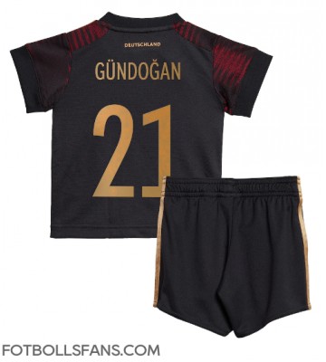 Tyskland Ilkay Gundogan #21 Replika Bortatröja Barn VM 2022 Kortärmad (+ Korta byxor)